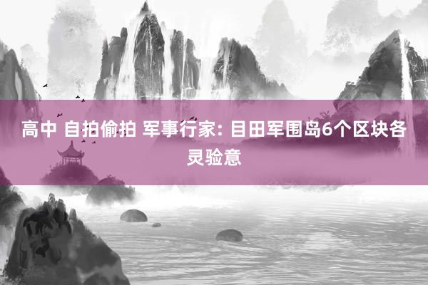 高中 自拍偷拍 军事行家: 目田军围岛6个区块各灵验意