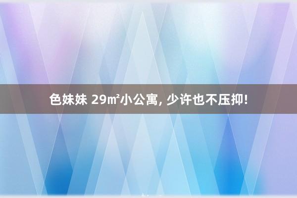 色妹妹 29㎡小公寓， 少许也不压抑!