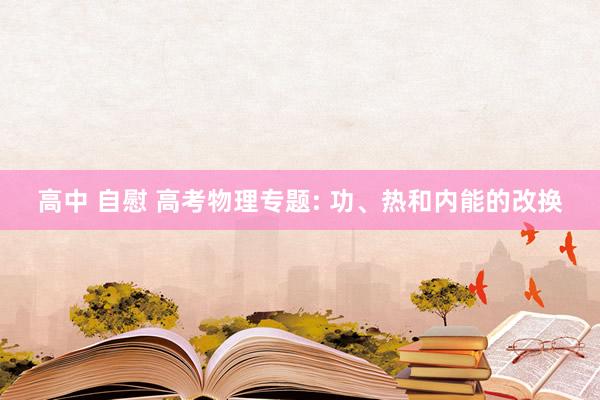 高中 自慰 高考物理专题: 功、热和内能的改换